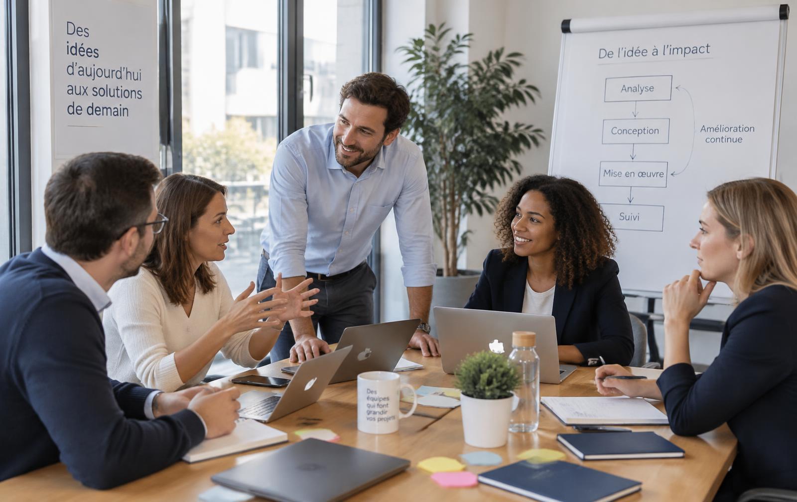 Atelier de travail Pivotal Skills AI avec une équipe métier autour d'un schéma de processus